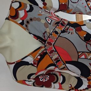 Emilio Pucci Vintage Blouse Top size Medium 10 Cotton stretch blend